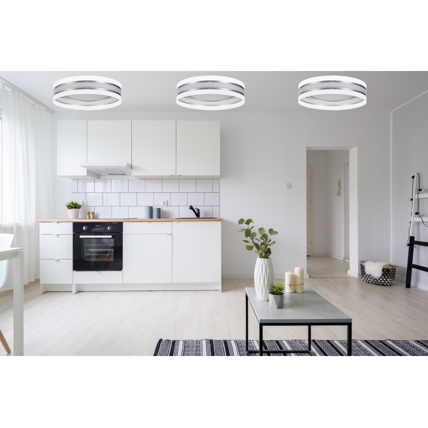 Plafoniera LED dimmerabile SMART CORAL GOLD LED/24W/230V bianco/argento+ telecomando