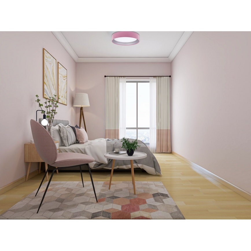 Plafoniera LED dimmerabile SMART GALAXY LED/24W/230V rosa/argento 3000-6500K + telecomando