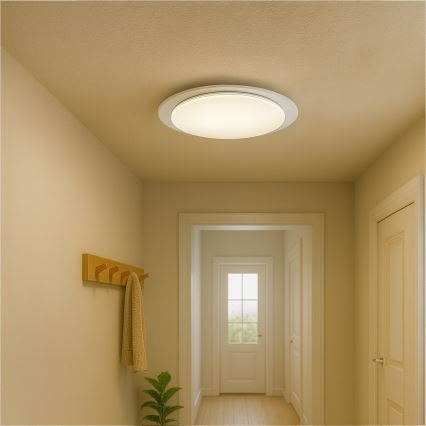 Plafoniera LED dimmerabile SONIC LED/100W/230V 3000-6000K Ø 85 cm bianca + telecomando
