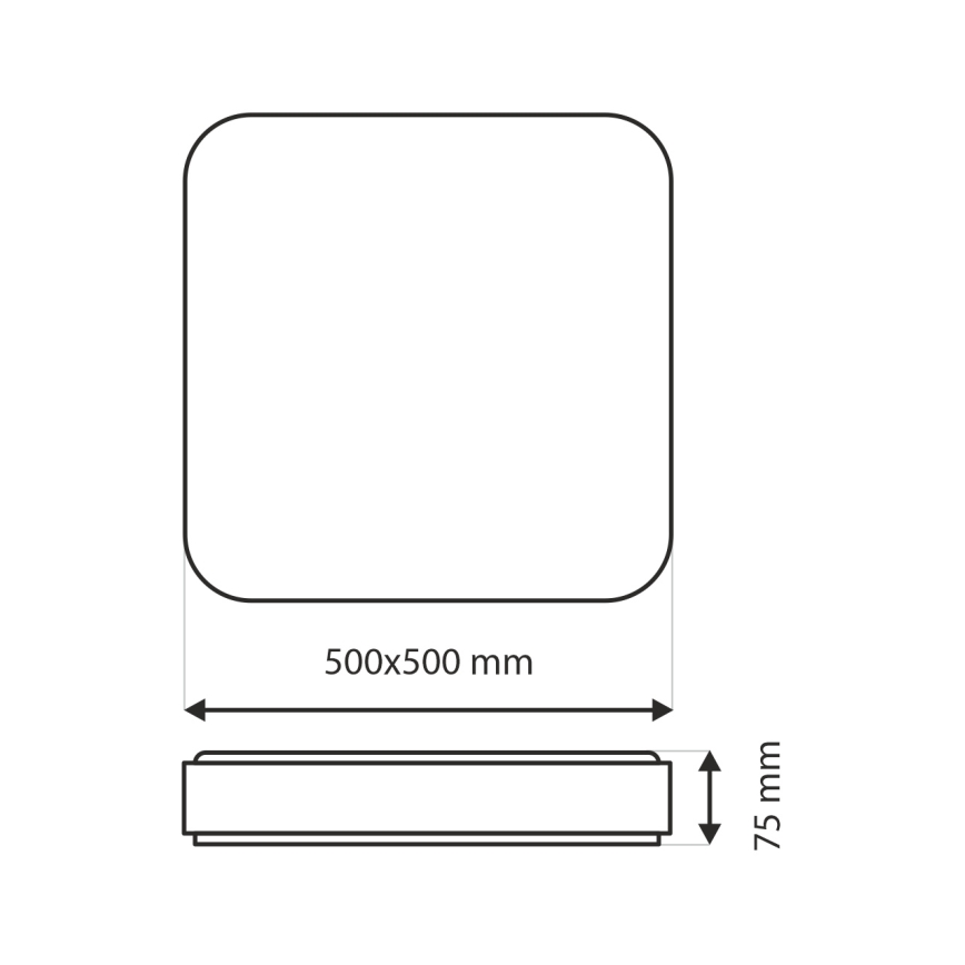 Plafoniera LED dimmerabile UNA LED/60W/230V 2700-6500K 50x50 cm + telecomando