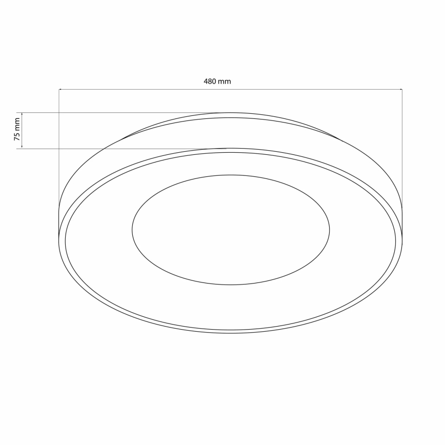 Plafoniera LED dimmerabile da bagno WITOLD LED/72W/230V diametro 48 cm 3000-6000K IP44 + telecomando