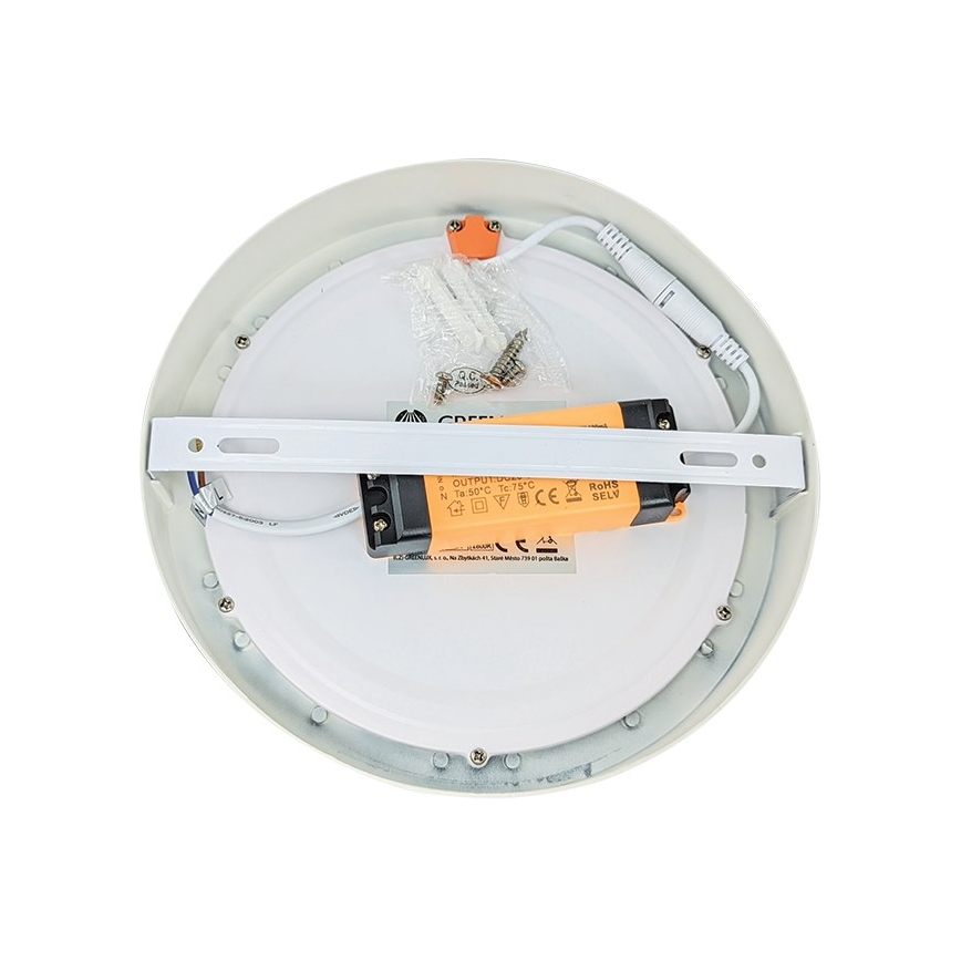 Plafoniera LED FENIX LED/24W/230V 3800K diametro 29,8 cm neve bianco