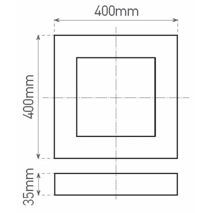 Plafoniera LED FENIX LED/32W/230V 3800K 40 cm neve bianco