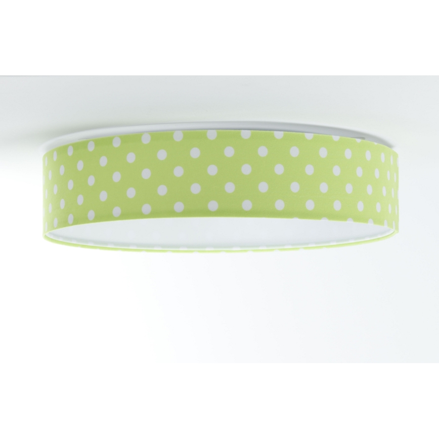 Lampada da soffitto LED per bambini GALAXY KIDS LED/24W/230V pois verde/bianco