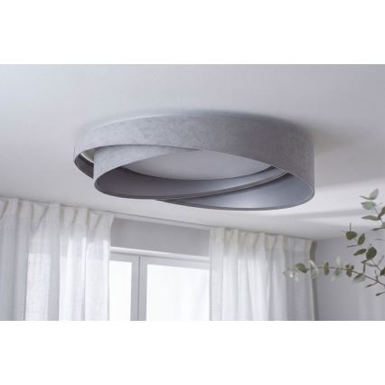 Plafoniera LED GALAXY MODERN LED/24W/230V Ø 55 cm grigio/argento