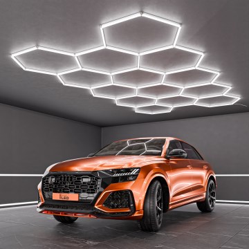 Plafoniera LED HEXAGON LED/570W/85-265V 6500K 522x298 cm CRI 90 IP44 bianca