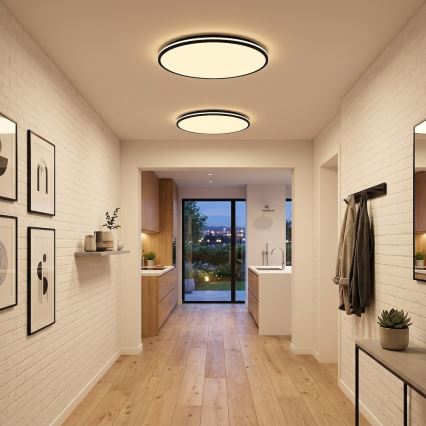 Plafoniera LED HUGO LED/21/32/42W/230V 3000/4000/6500K Ø 45 cm IP54 nero