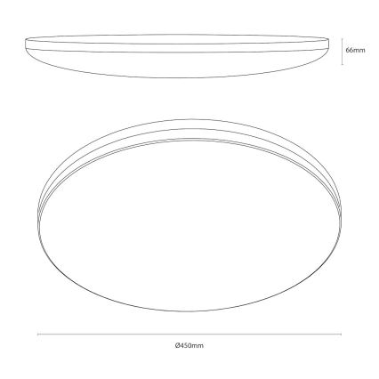 Plafoniera LED HUGO LED/21/32/42W/230V 3000/4000/6500K Ø 45 cm IP54 nero