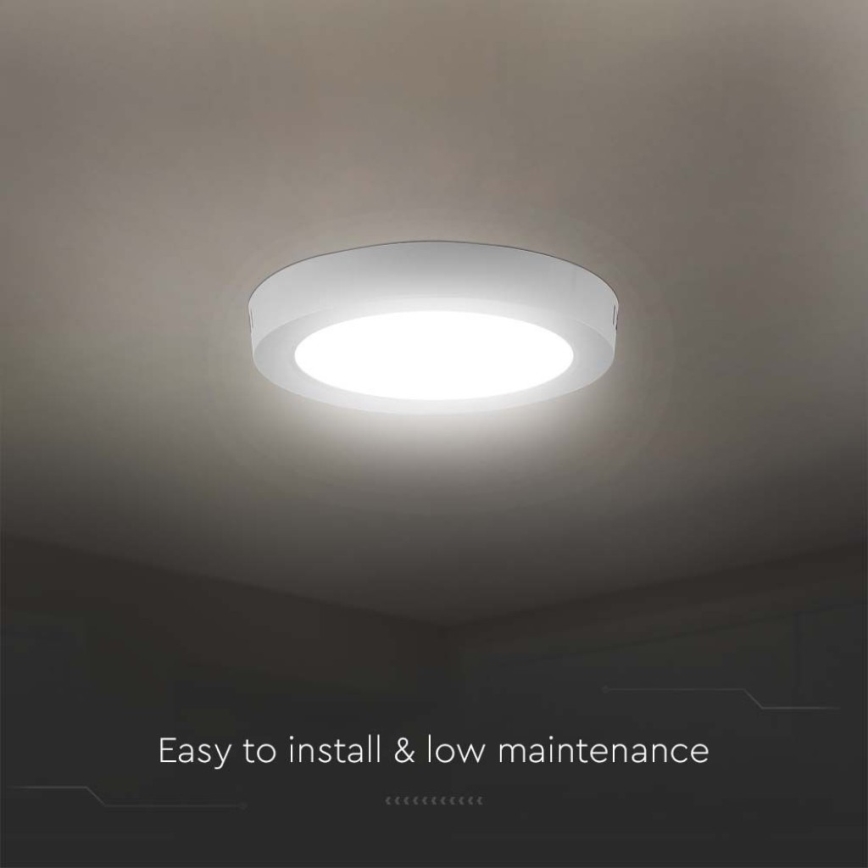 Plafoniera LED LED/12W/230V 6500K diametro 16,7 cm bianco