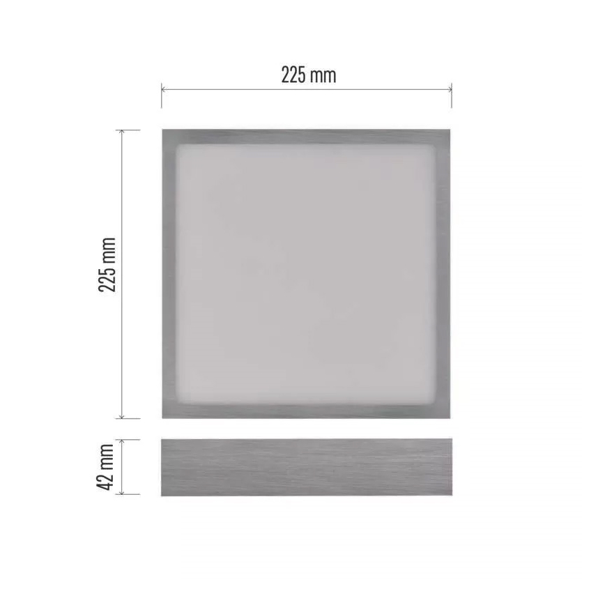 Plafoniera LED NEXXO LED/21W/230 3000/3500/4000K 22,5x22,5 cm cromo opaco