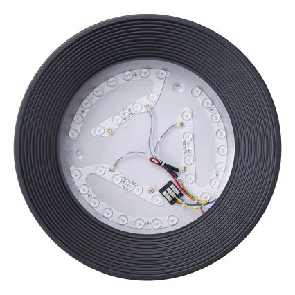 Plafoniera LED LED/30W/230V 3000K nero diametro 40 cm
