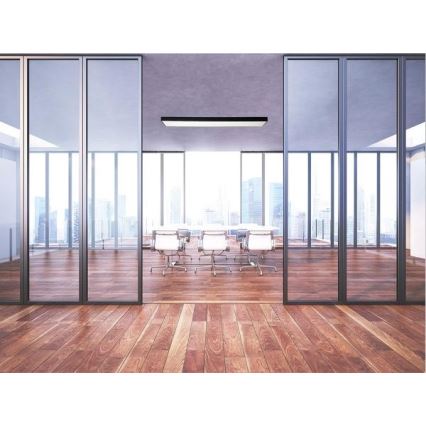 Plafoniera LED LED/32W/230V 4000K 120x13 cm nero