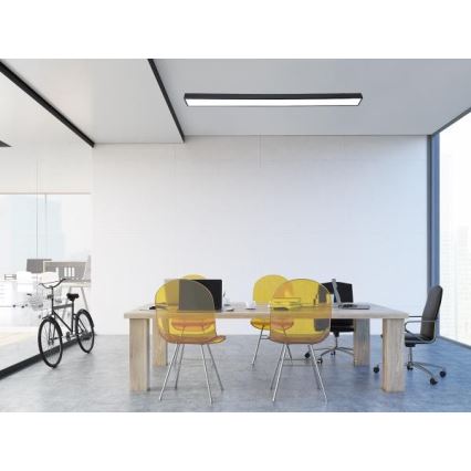 Plafoniera LED LED/32W/230V 4000K 120x7 cm nero
