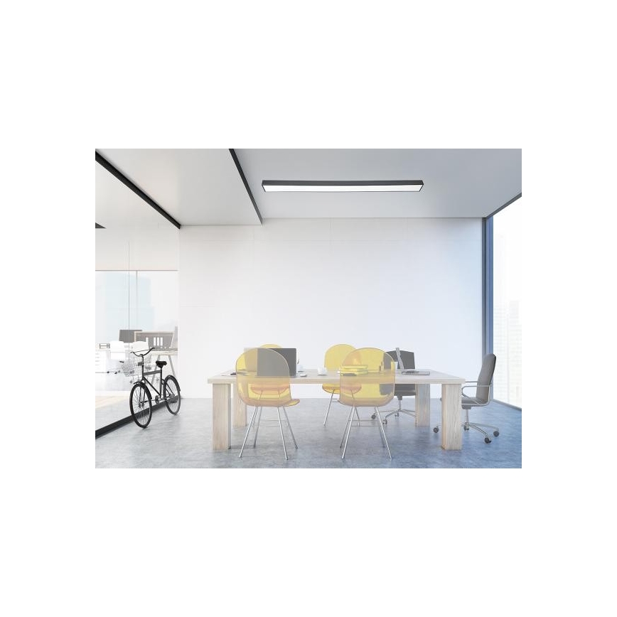 Plafoniera LED LED/32W/230V 4000K 120x7 cm nero