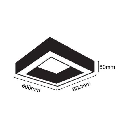 Plafoniera LED LED/40W/230V 4000K 60x60 cm