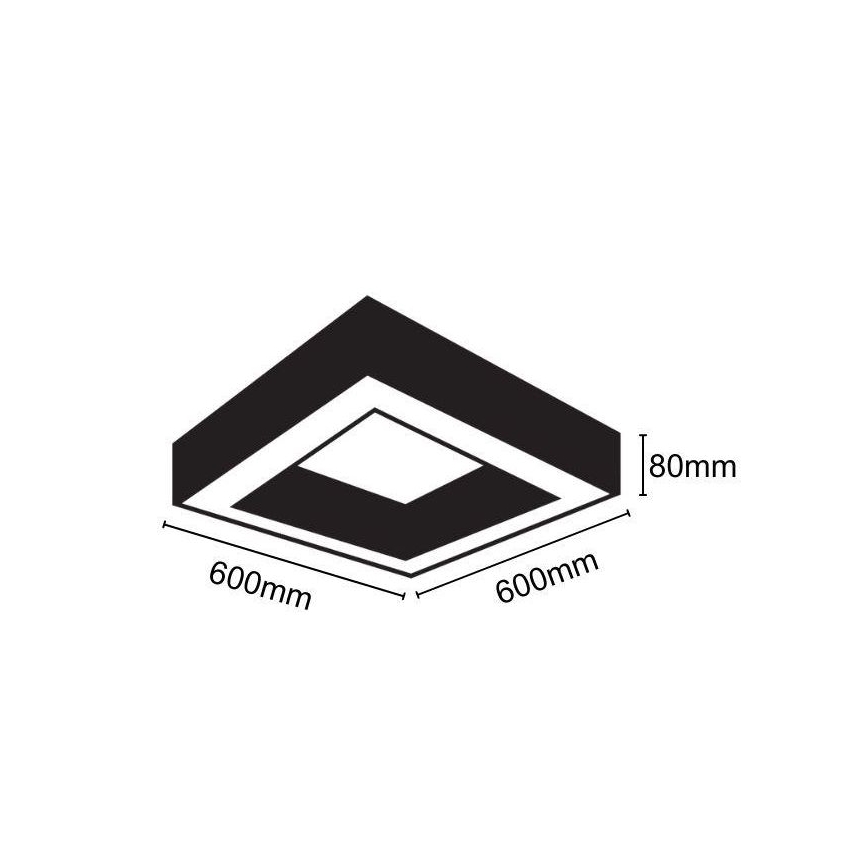 Plafoniera LED LED/40W/230V 4000K 60x60 cm