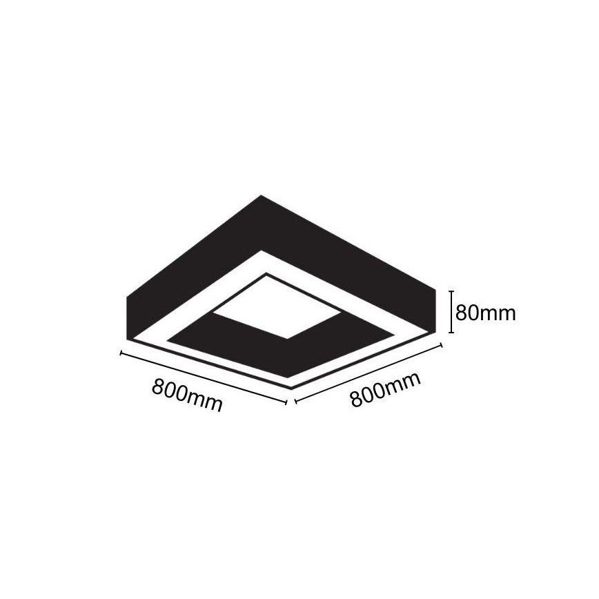 Plafoniera LED LED/55W/230V 4000K 80x80 cm