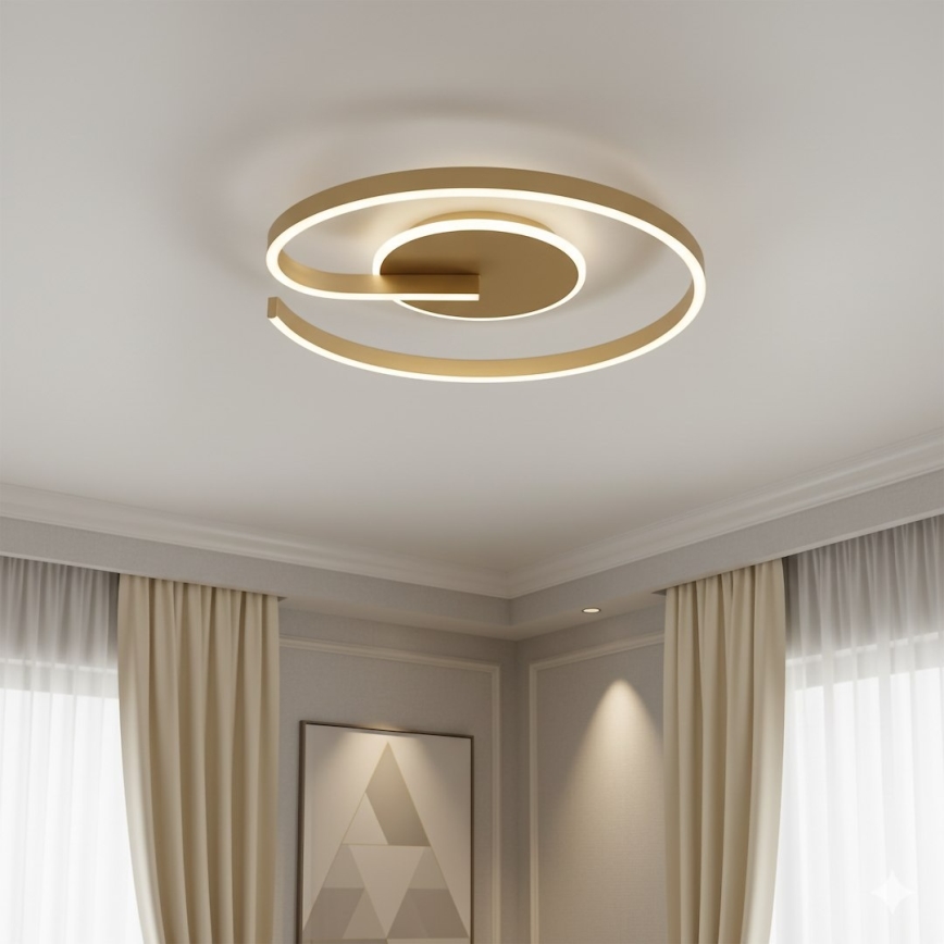 Plafoniera LED LORENZO LED/22W/230V Ø 50 cm dorata