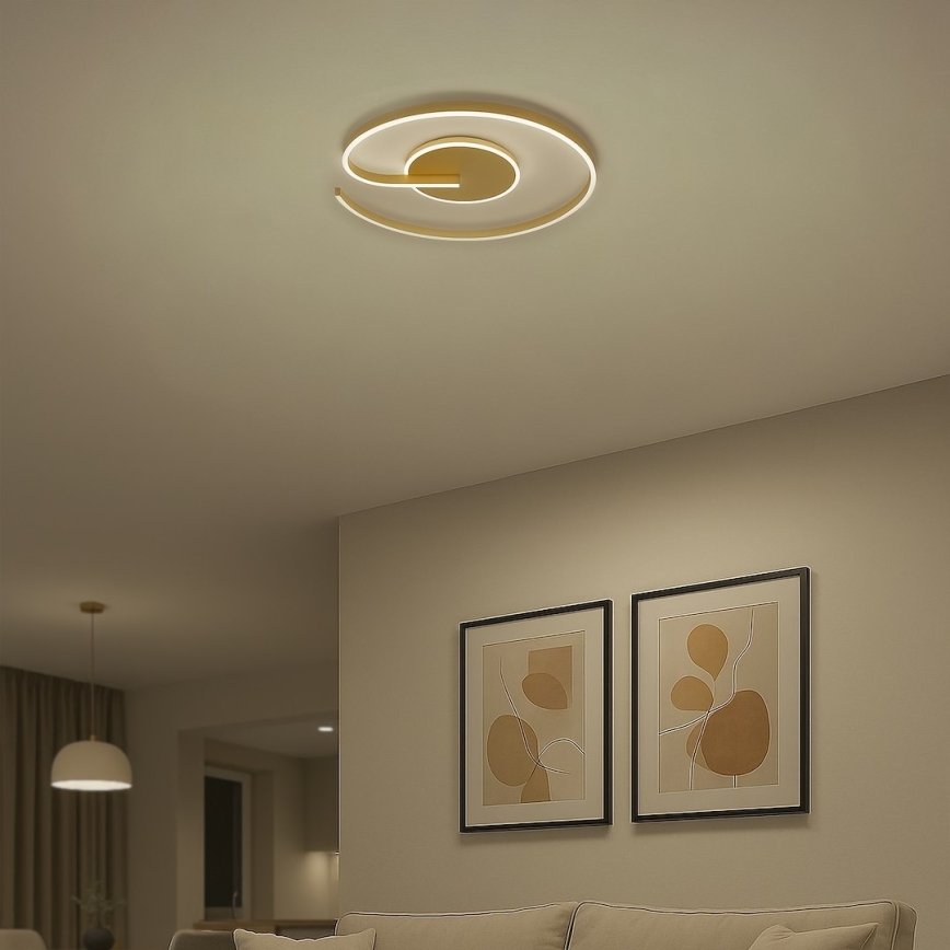 Plafoniera LED LORENZO LED/22W/230V Ø 50 cm dorata