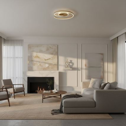 Plafoniera LED LORENZO LED/22W/230V Ø 50 cm dorata