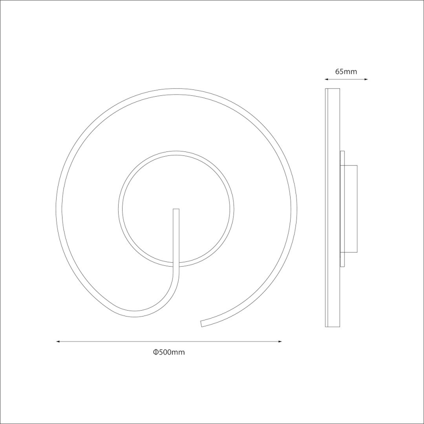 Plafoniera LED LORENZO LED/22W/230V Ø 50 cm dorata