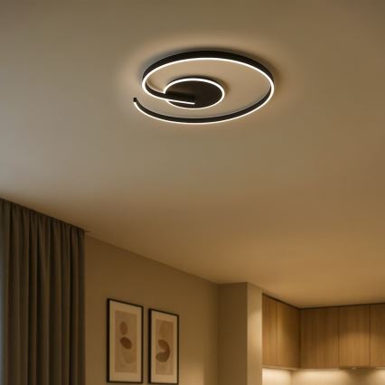 Plafoniera LED LORENZO LED/22W/230V Ø 50 cm nera
