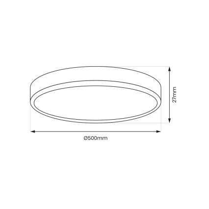 Plafoniera LED MAQ LED/40W/230V 3000/4000/6500K IP40 nero