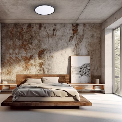 Plafoniera LED MAQ LED/50W/230V 3000/4000/6500K IP40 nero