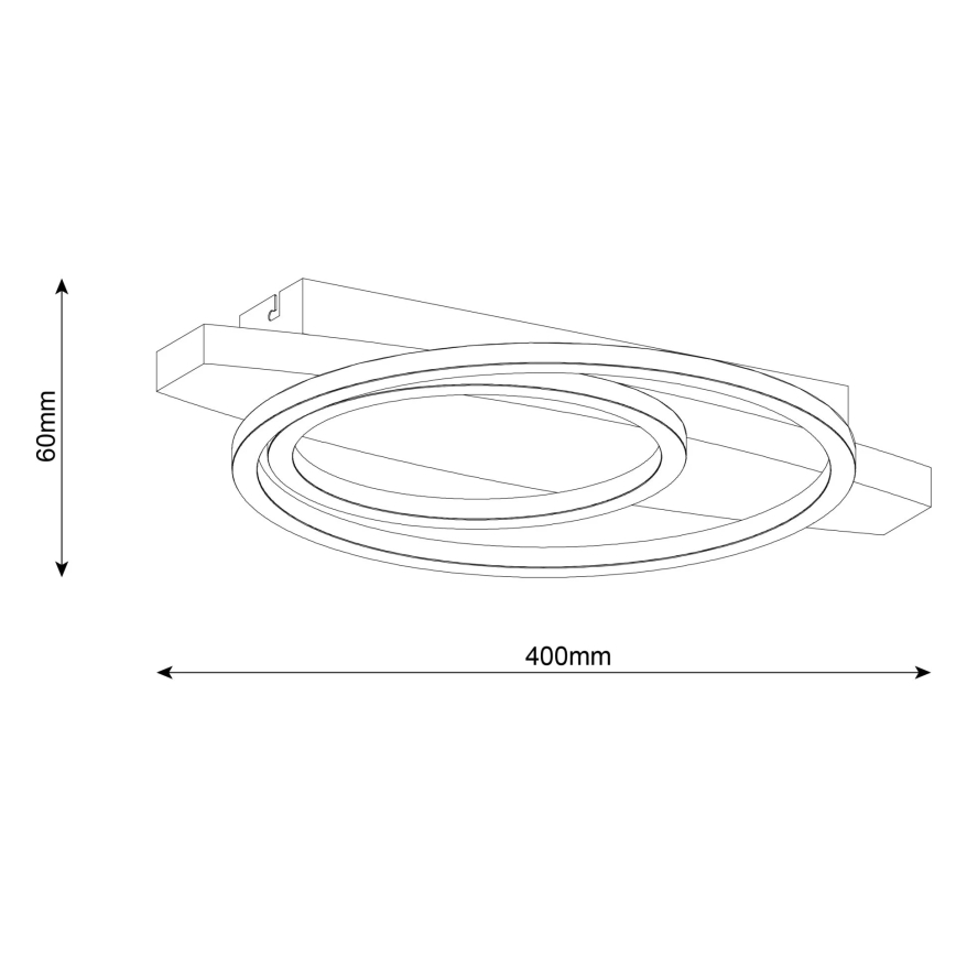 Plafoniera LED MELISA LED/28W/230V 30x40 cm pino