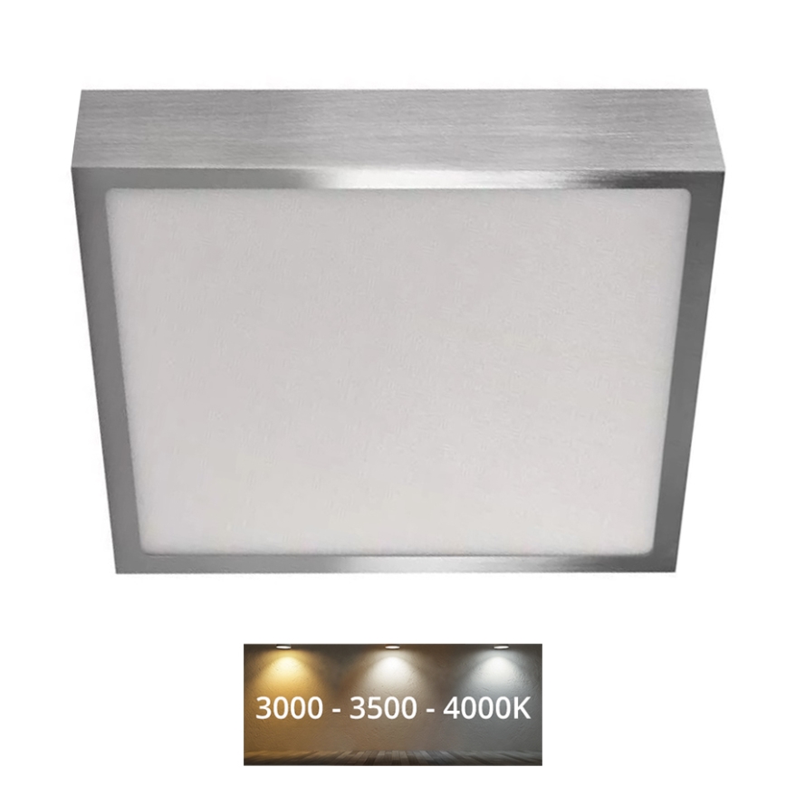 Plafoniera LED NEXXO LED/21W/230 3000/3500/4000K 22,5x22,5 cm cromo opaco