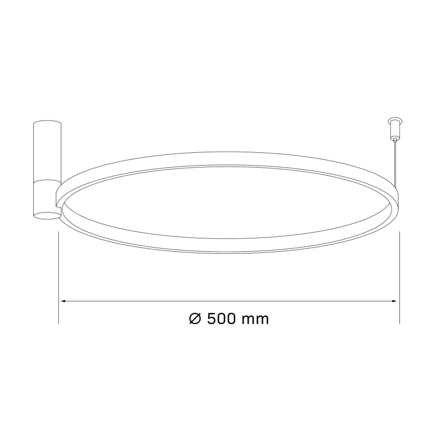 Plafoniera LED NOEMI LED/20W/230V 4000K diametro 50 cm cromo opaco