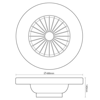 Lampada da soffitto dimmerabile a LED con ventilatore OPAL LED/48W/230V 3000-6500K + telecomando