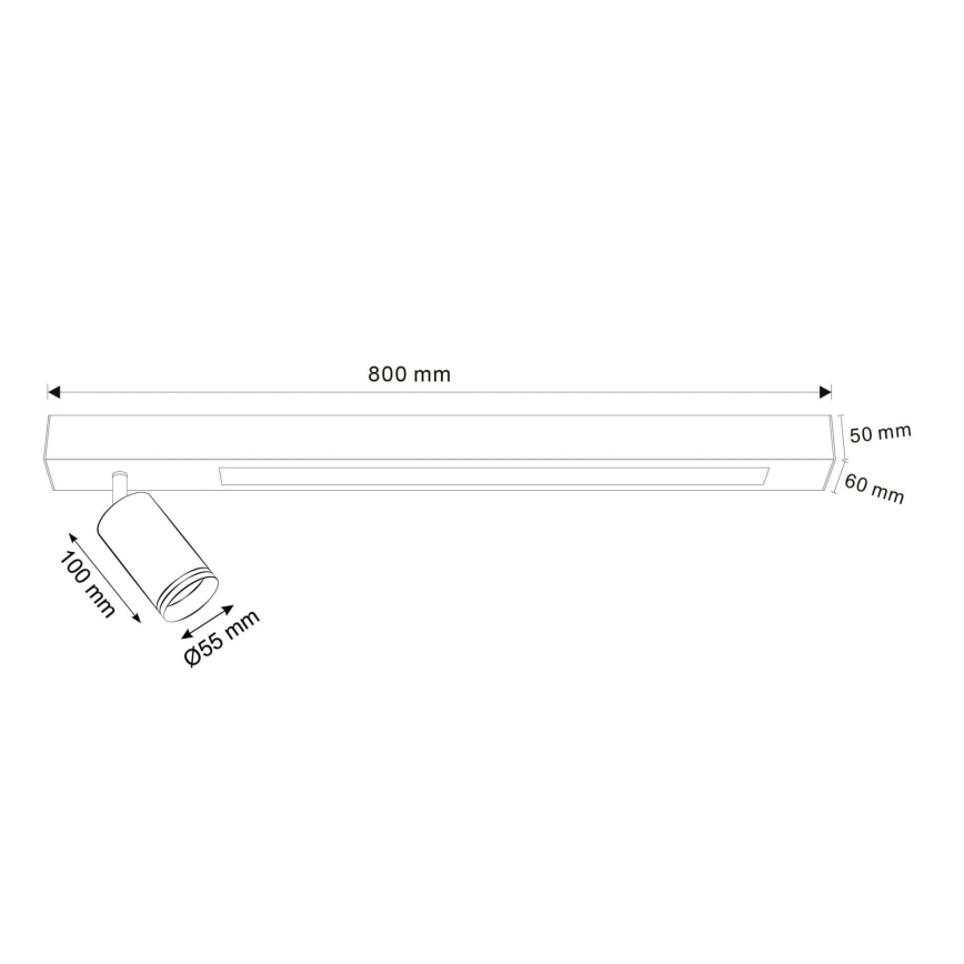 Plafoniera LED PARIGI LED/24W/230V + 1xGU10/10W nero