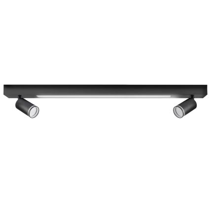 Plafoniera LED PARIGI LED/24W/230V + 2xGU10/10W nero