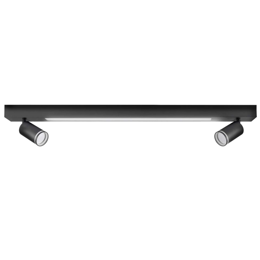 Plafoniera LED PARIGI LED/24W/230V + 2xGU10/10W nero