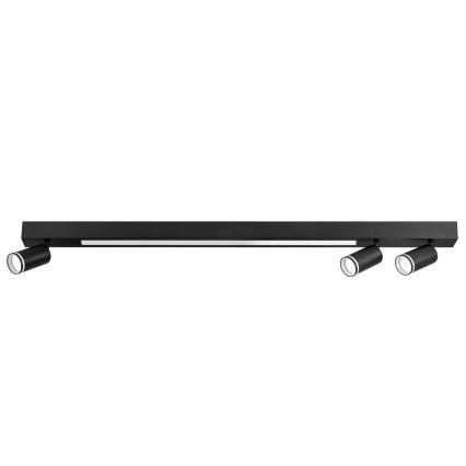 Plafoniera LED PARIGI LED/24W/230V + 3xGU10/10W nero