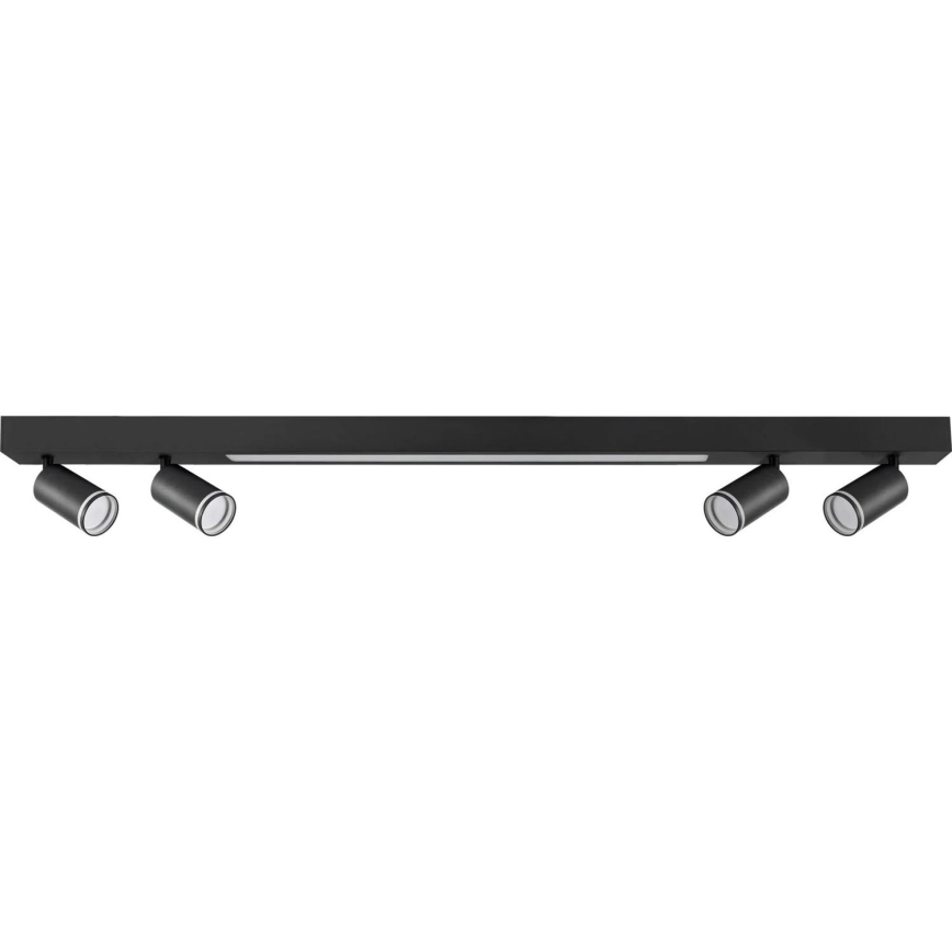 Plafoniera LED PARIGI LED/24W/230V + 4xGU10/10W nero