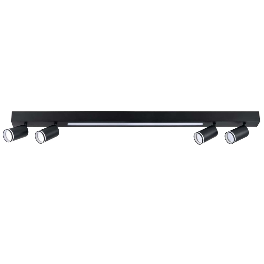 Plafoniera LED PARIGI LED/24W/230V + 4xGU10/10W nero