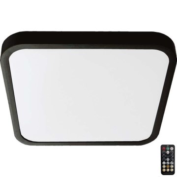 Plafoniera LED per bagno con sensore LED/36W/230V 4000K IP44 42x42 cm nero + telecomando
