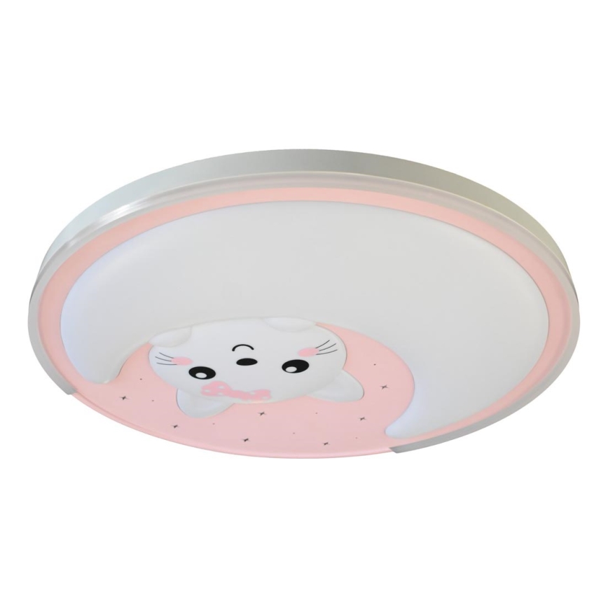 Plafoniera LED per bambini MOONCAT LED/34W/230V rosa