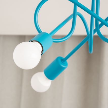 Plafoniera LED per bambini OXFORD 3xE27/15W/230V blu