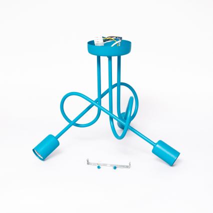 Plafoniera LED per bambini OXFORD 3xE27/15W/230V blu