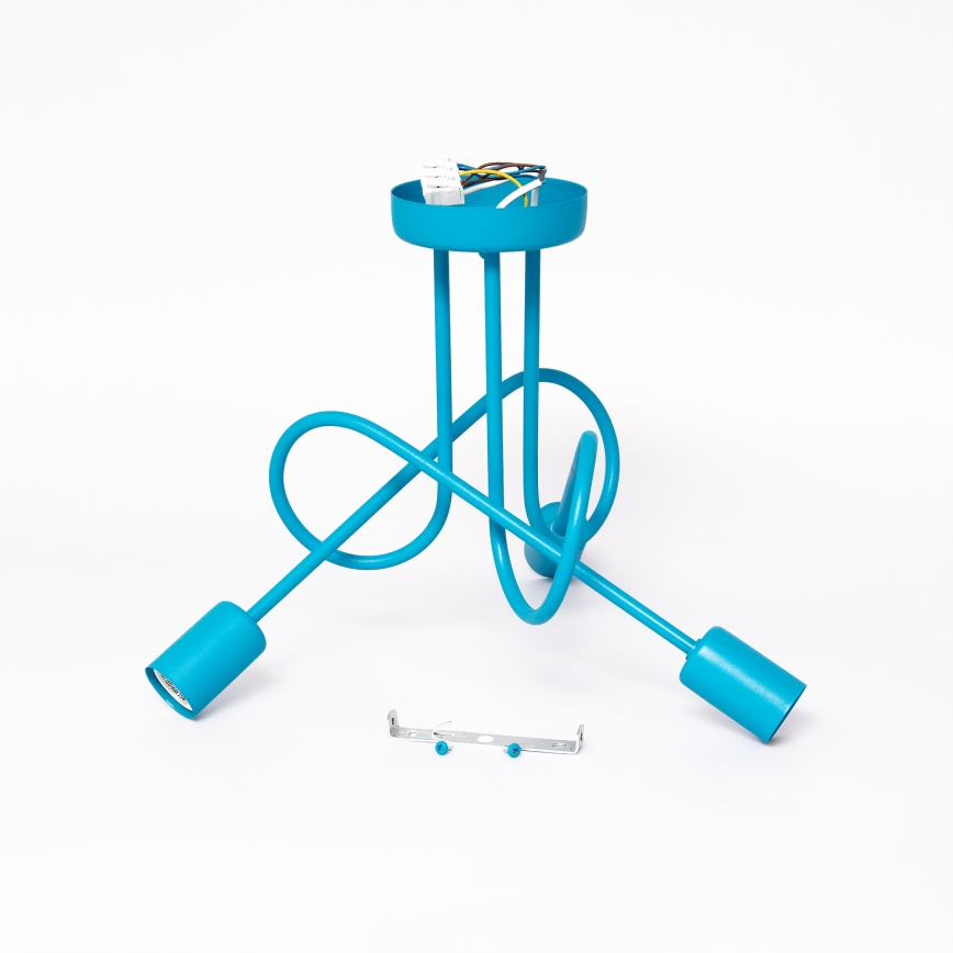 Plafoniera LED per bambini OXFORD 3xE27/15W/230V blu