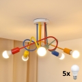 Plafoniera LED per bambini OXFORD 5xE27/15W/230V