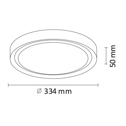 Plafoniera LED PERSE LED/15W/230V nera