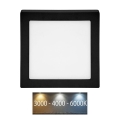 Plafoniera LED RAFA LED/18W/230V 3000/4000/6000K 22x22 cm nero