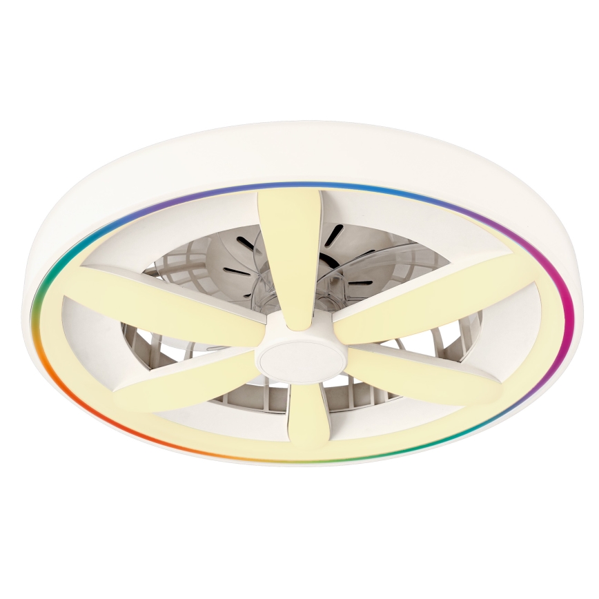 Plafoniera LED RGBW dimmerabile con ventilatore MALAWI LED/48W/230V 3000-6500K bianca + telecomando