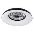Plafoniera LED RGBW dimmerabile con ventilatore PLAVE PAN LED/48W/230V 3000-6500K Ø 60 cm nero + telecomando