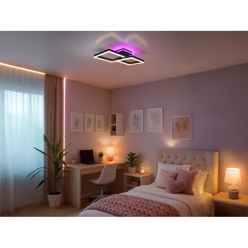 Plafoniera LED RGBW dimmerabile LED/75W/230V 3000-6500K + telecomando