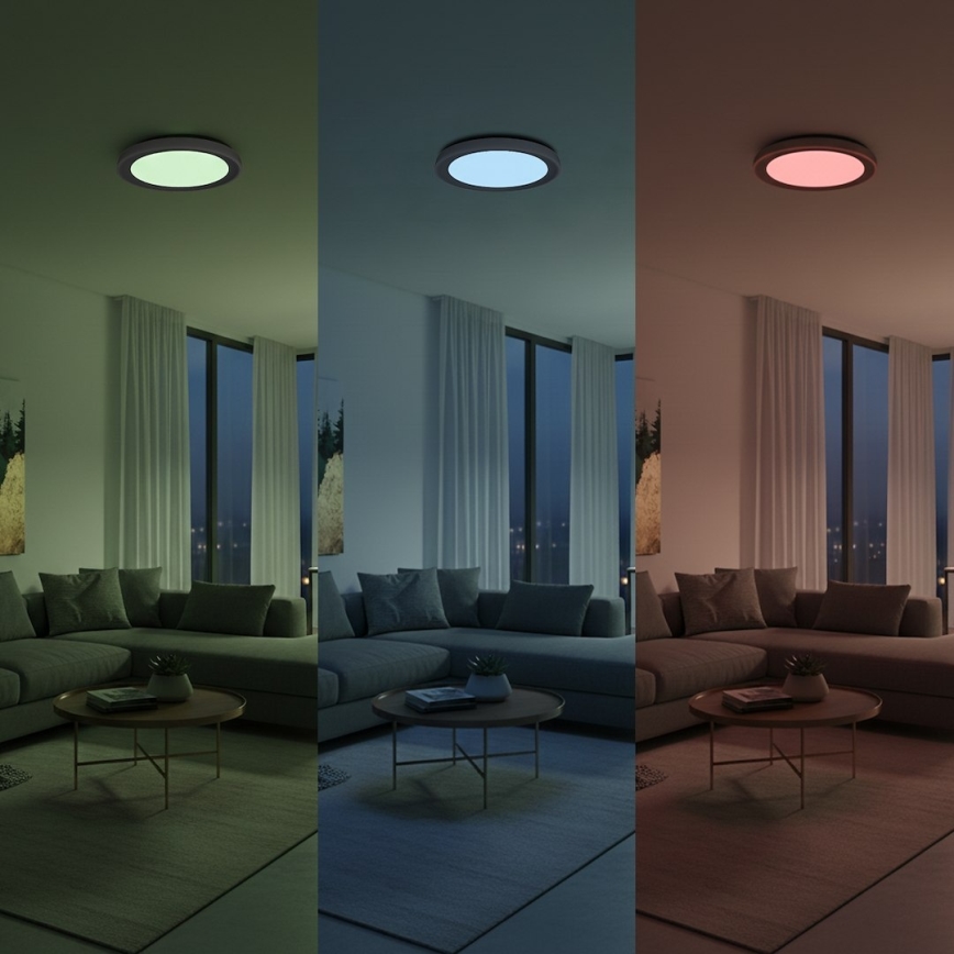 Plafoniera dimmerabile LED RGBW MELO LED/36W/230V 3000-6000K Ø 39 cm bianca + telecomando